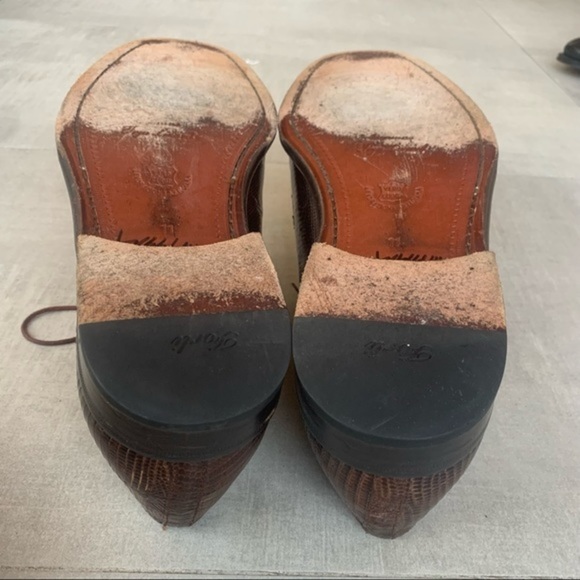 Forli Genuine Lizard + Leather Brown Luxury Shoes - Picture 4 of 6